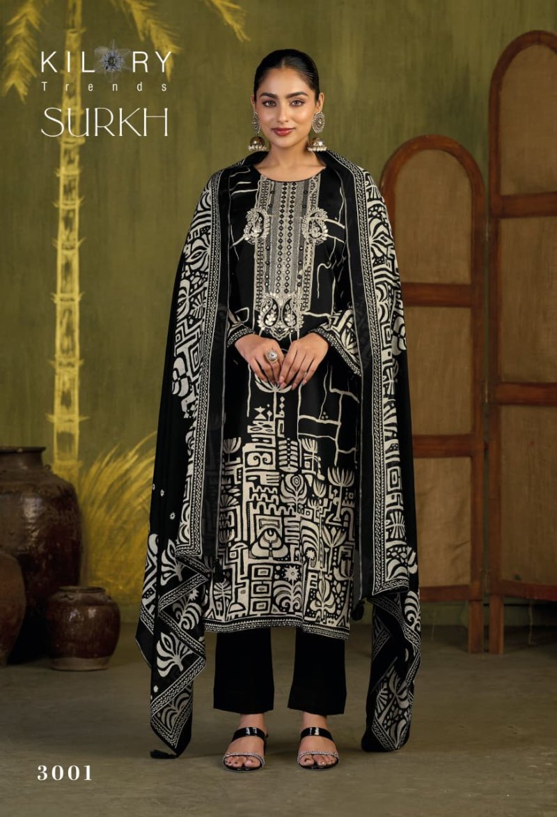 Surkh By Kilory Gajji Silk Printed Dress Materials
